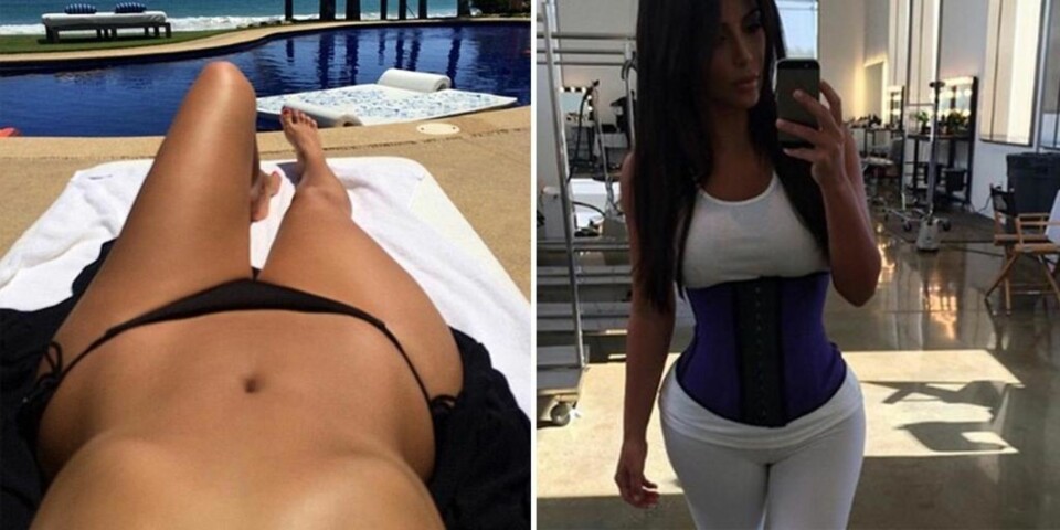 JUKS ELLER #NOFILTER? Det har blitt så lett å 'photoshoppe' egne bilder med smarte mobilapper at alle kan jukse seg noen centimeter smalere her og der. FOTO: Kim Kardashian West Instagram