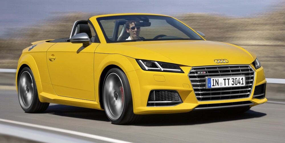 SPORTSBIL: Audi TTS Roadster er en fullblods sportsbil med 310 hk. Men der holder lenge med versjonen med 230 hk. FOTO: Audi