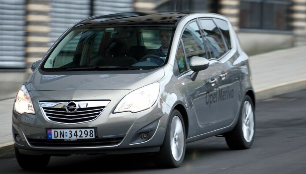 BEST AV DE YNGSTE: Få vil beskylde Opel for å ha et plettfritt renommé, men når det kommer til bilen med færrest feil er Opel Meriva er best av de yngste modellene i TÜV-undersøkelsen. FOTO: Egil Nordlien, HM Foto