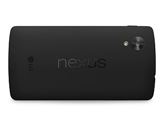 KAMERA: Nexus 5 har en enkel og ren bakside med et 8 megapikslers kamera.