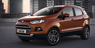MINI-SUV: Ford EcoSport ble først utviklet og produsert i Sør-Amerika, hvor den har vært en kjempesuksess. Nå kommer en variant basert på Fords globale plattform. FOTO: Ford