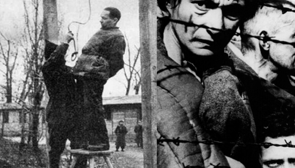Kommandanten fra Auschwitz var ansvarlig for drapene på tre millioner mennesker. I april 1947 ble han selv hengt på samme sted. Ifølge vitner var Rudolf Höss behjelpelig med å få hodet inn i bøddelens løkke, selv om det ikke ser slik ut her.