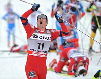 Gullgutt: Eldar går for edelt metall i Sotsji. Her jubler han etter 5-mila i Holmenkollen i 2012.