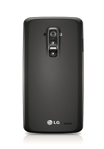 BAKSIDEKNAPPER: LG fortsetter tradisjonen fra G2, og har plassert alle fysiske knapper på baksiden av mobilen.