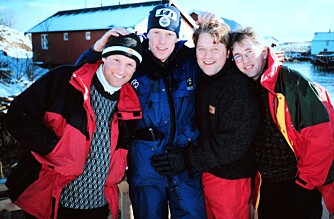STOR SUKSESS: Arne blir fortsatt minnet om «Gutta på tur»-seriene med Vegard Ulvang (t.v.), Bjørn Dæhlie og Arne Brimi.
