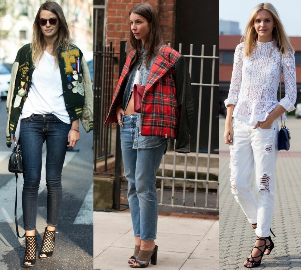 ANKELKORT: Også fashionistaene har kastet seg på den ankelkorte jeans-bølgen.