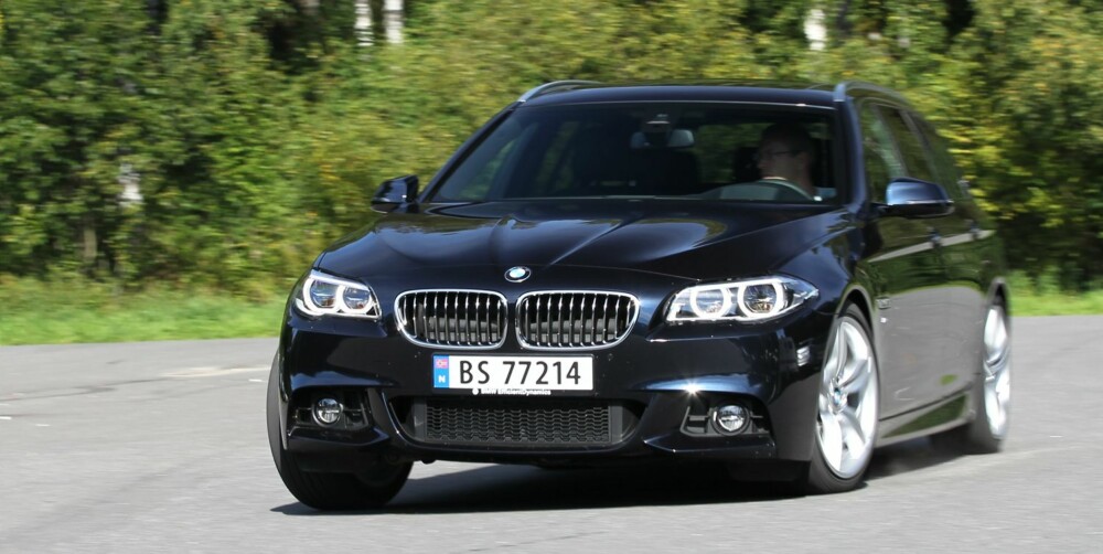 BILLIGERE: Med mindre motor er firehjulsdrift blitt mye billigere i BMW 5-serie. FOTO: Petter Handeland BILLIGERE: Med mindre motor er firehjulsdrift blitt mye billigere i BMW 5-serie. FOTO: Petter Handeland