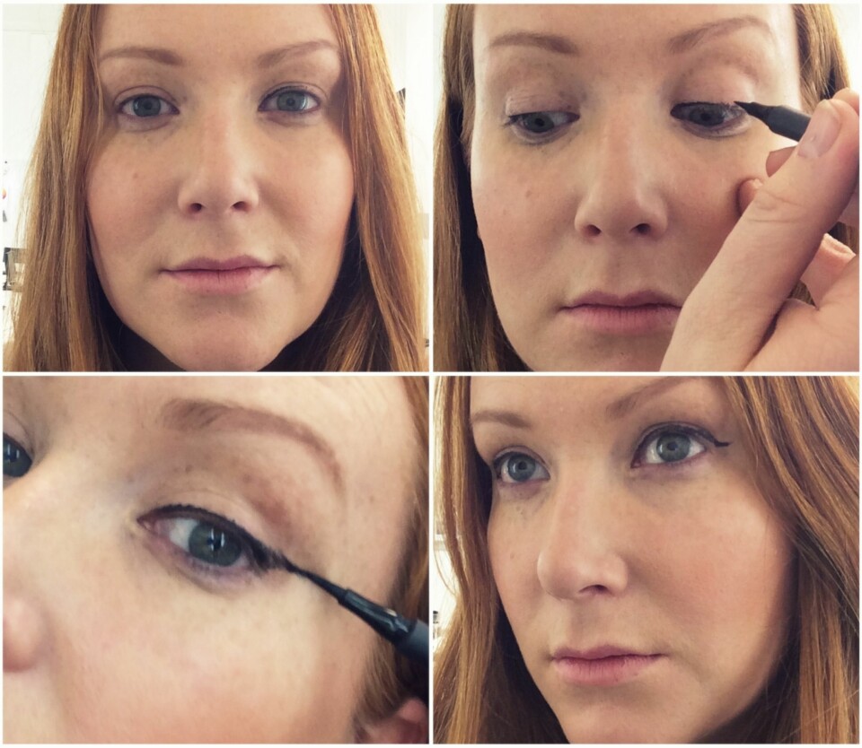FEIL: En ujevn eyeliner lagt med feil fremgangsmåte og vinkel, kan virkelig se helt krise ut på ethvert øye.
