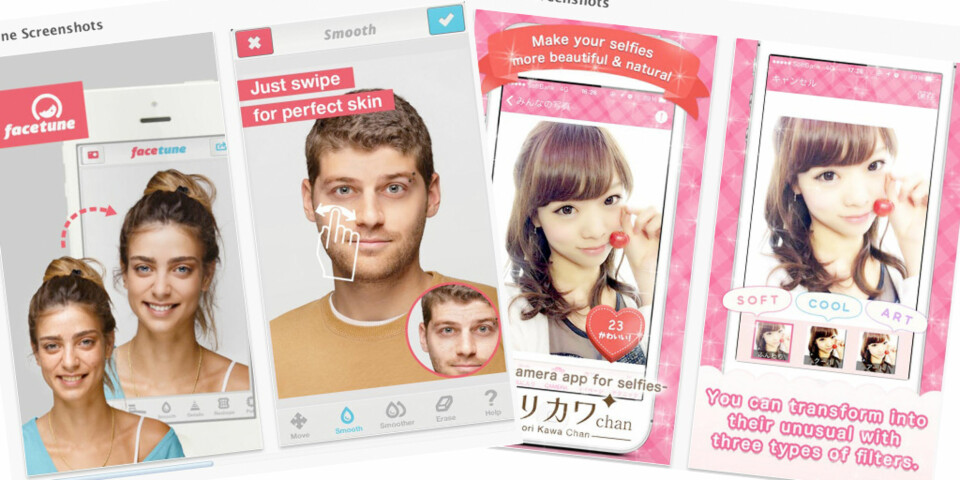 PERFEKT PÅ 1-2-3: Disse appene kan gi deg både høyere kinnbein og hvitere tenner.