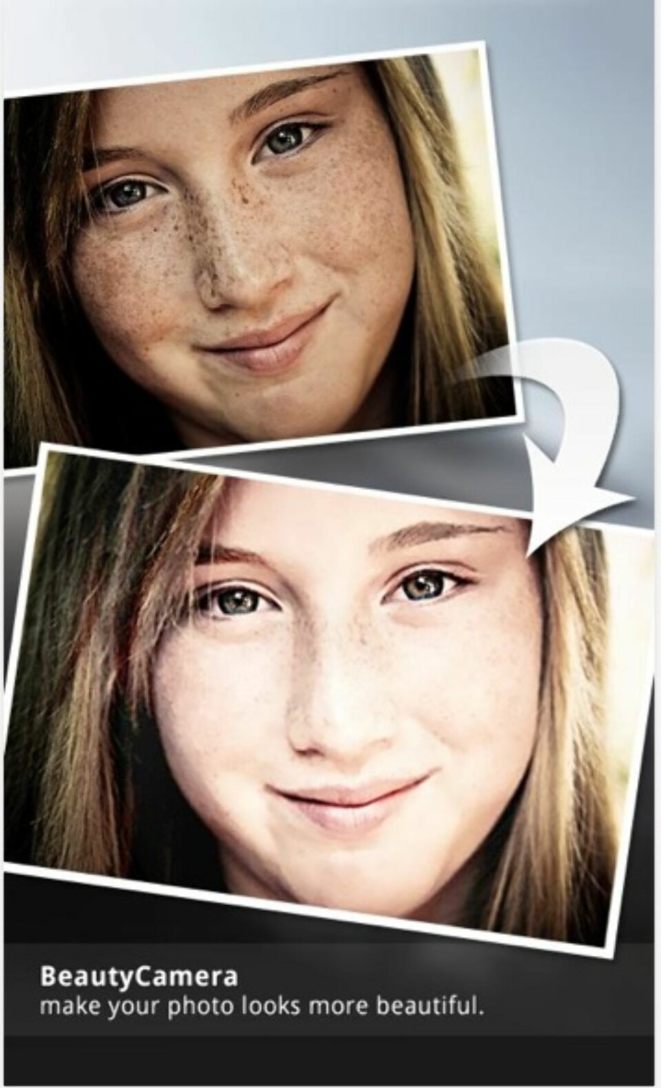 BEAUTY CAMERA: Denne appen lar deg jevne ut hudtone og 'viske bort' kviser og urenheter.