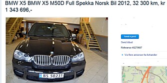 RÅSKINN: BMW X5 M50D. FAKSIMILE: Privat