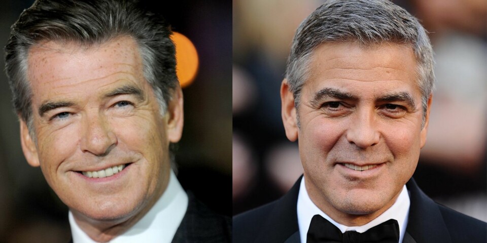 KJEKKE MENN I VOKSEN ALDER: Både Pierce Brosnan (60) og George Clooney (52) er kjent for å holde seg godt.