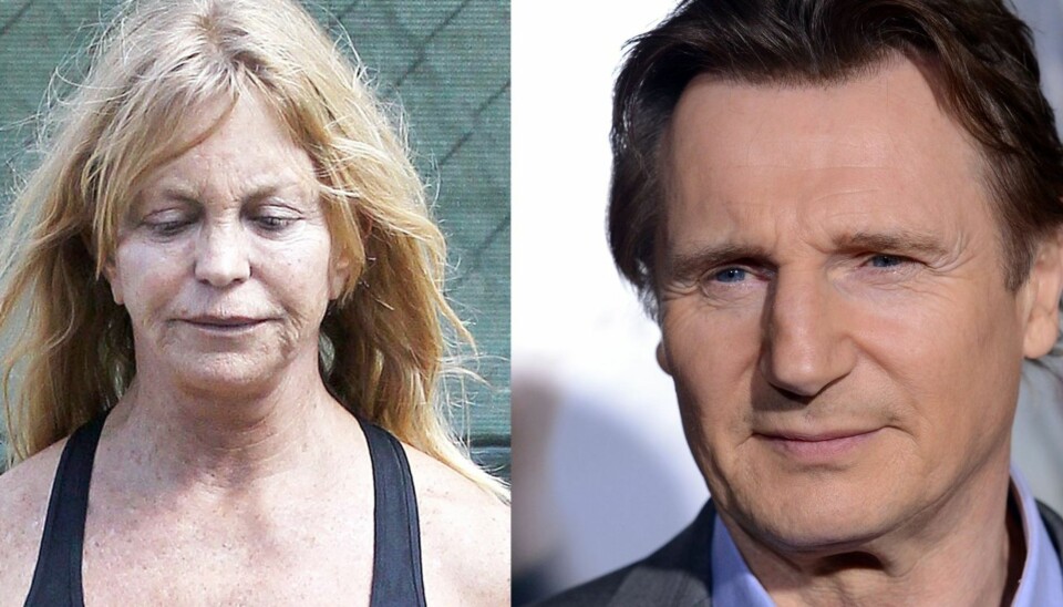 SANNHET ELLER MYTE? Er det virkelig sånn at menn blir kjekkere med årene, mens kvinner bare forfaller? Vi tok spørsmålet til et par eksperter. Over ser du to kjente fjes; Goldie Hawn (68) og Liam Neeson (61). Fordi kjendiskvinnene ofte har en tendens til å fikse seg fjonge på den røde løperen, valgte vi å gå for en usminket versjon av Hawn. Hvem synes du ser best ut?