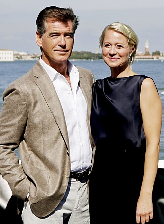 SAMMEN PÅ FILM: Trine Dyrholm spilte mot Bond-kjekkasen Pierce Brosnan i filmen «Love Is All You Need» fra 2012.