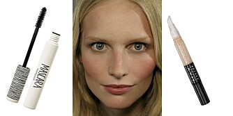 FRA VENSTRE: Topshop Mascara (kr 78), Maxfactor Mastertouch Under Eye Concealer (kr 95).