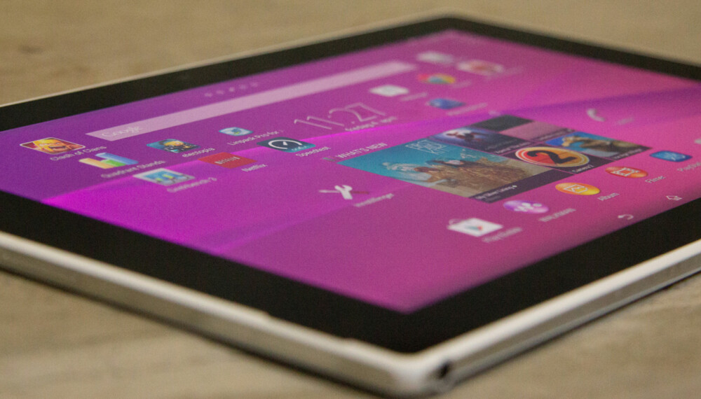 VANNTETT: Xperia Z2 Tablet er på mer enn en måte et vanntett nettbrett fra Sony. VANNTETT: Xperia Z2 Tablet er på mer enn en måte et vanntett nettbrett fra Sony.