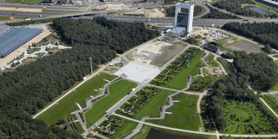 STORT: Et utsnitt av parken: 66 hektar park, 44 hektar utstilling.