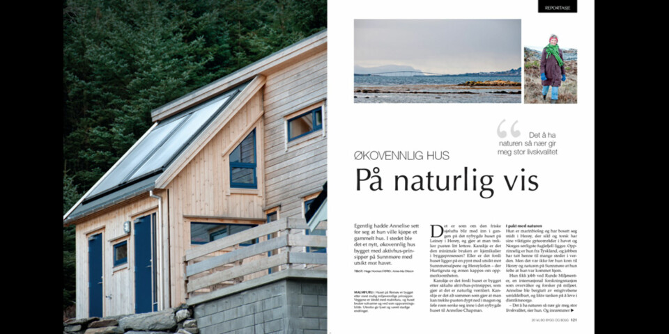 Økovennlig hus på Sunnmøre