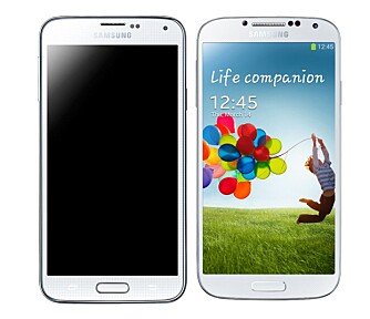 NY VS. GAMMEL: Det er ikke veldig stor forskjell på Galaxy S5 og Galaxy S4. Ser du hvilken telefon som er den nye?