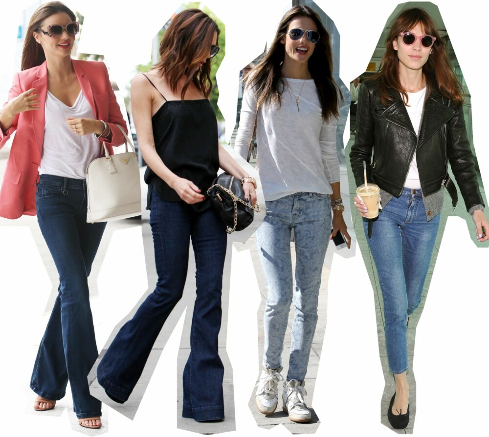 INSPIRASJON: Fra venstre: Miranda Kerr, Victoria Beckham, Alessandra Ambrosio og Alexa Chung.