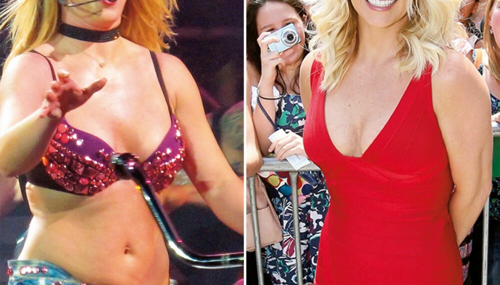 MAGE: På turneen Britney gjennomførte i fjor, hadde hun tydelig større mage enn det hun har nå.
