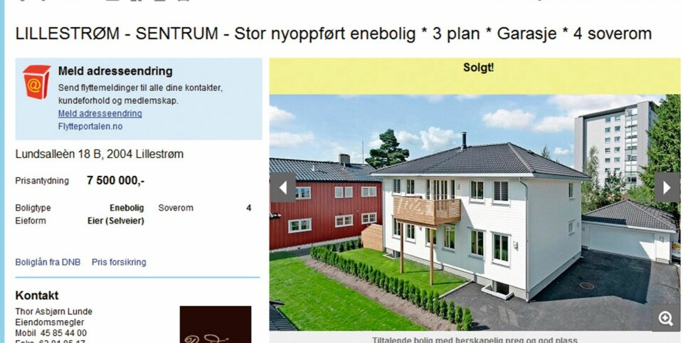 7,3 MILLIONER: Bjørn Helge Riise har kjøpt dette huset, et steinkast fra Lillestrøms hjemmebane Åråsen.