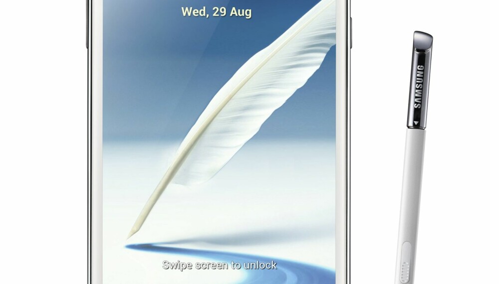 LEKKER: Samsung Galaxy Note II har fått større skjerm og raskere prosessor.