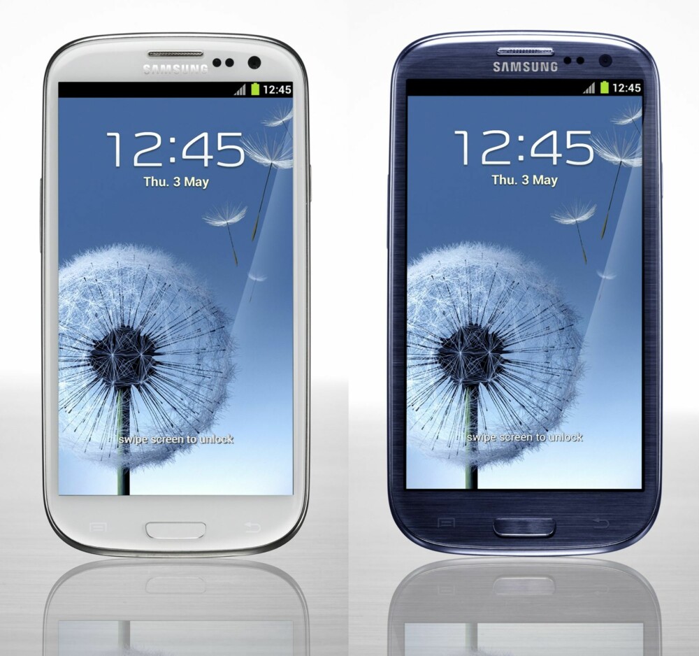 SVÆR: Samsung Galaxy S III har en skjerm som er 0,8 tommer større enn på iPhone 5.