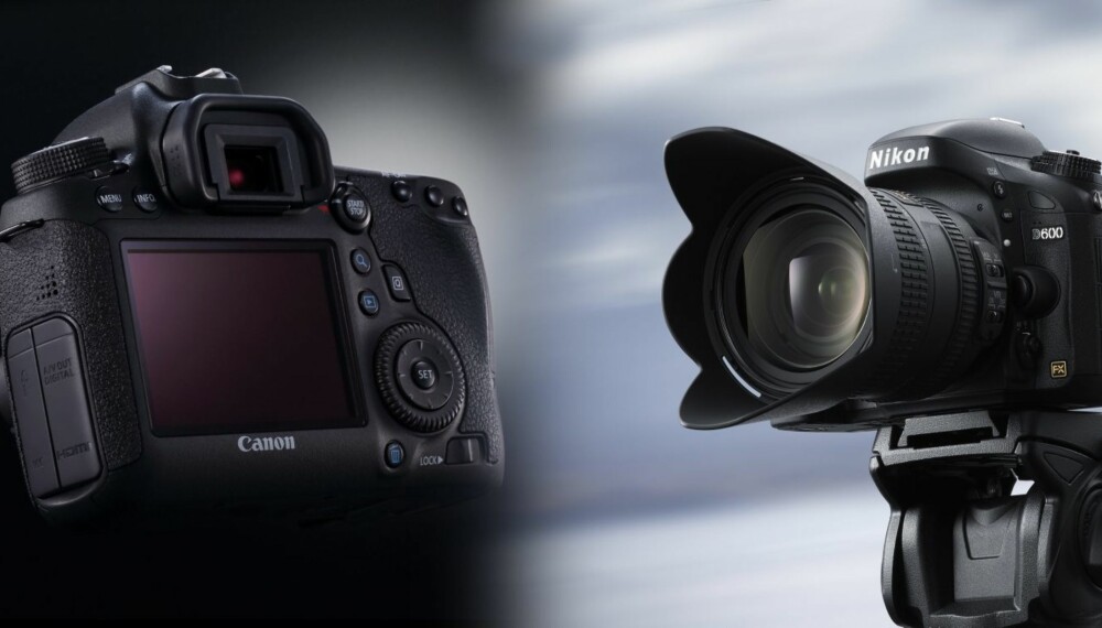 RIVALER: Canon og Nikon kniver alltid seg imellom, og EOS 6D og Nikon D600 blir direkte konkurrenter til hverandre.