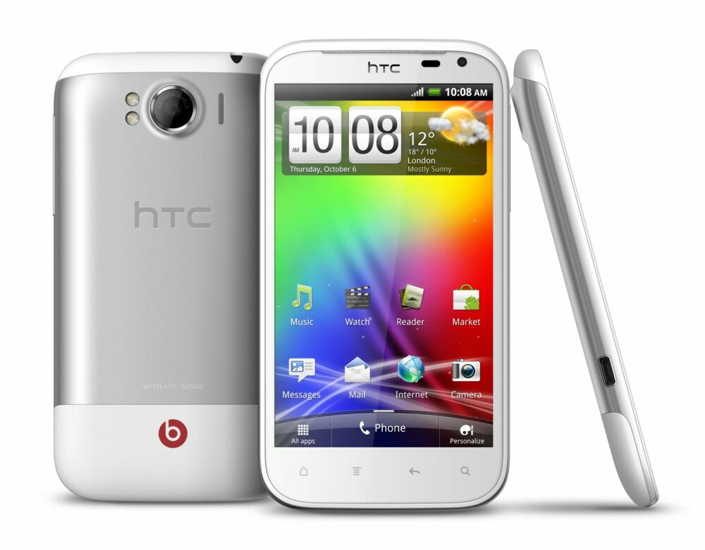 STORSKJERM: HTC Sensation XL var en av de første mobilene med 4,7 tommer skjerm.