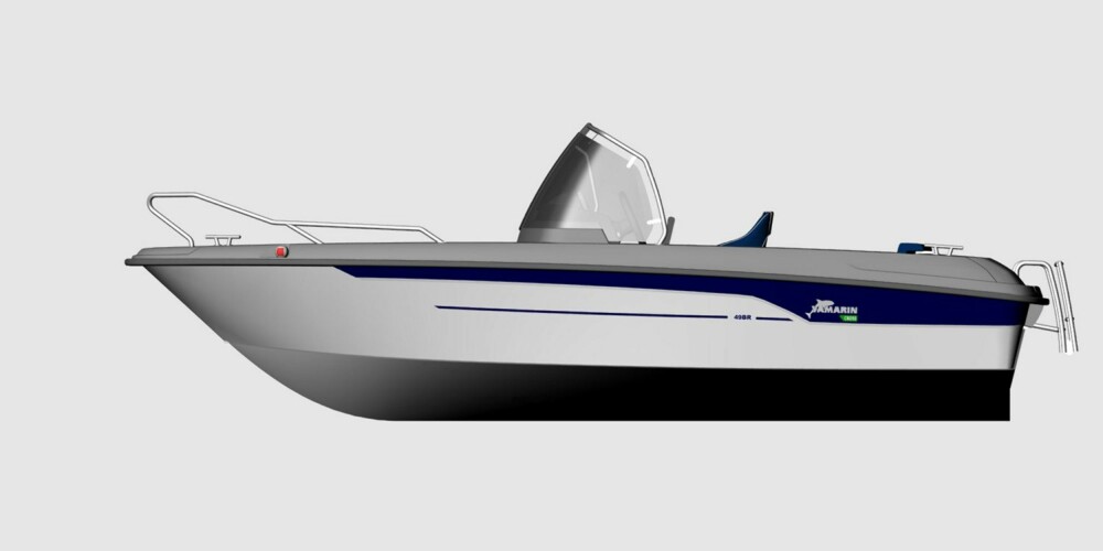 UNIVERSAL: Yamarin Cross 49 Bow skal bli en universalbåt for folk med hytte, med gode stuvemuligheter og en skikkelig sittebrønn forut. ILLUSTRASJON: Yamarin