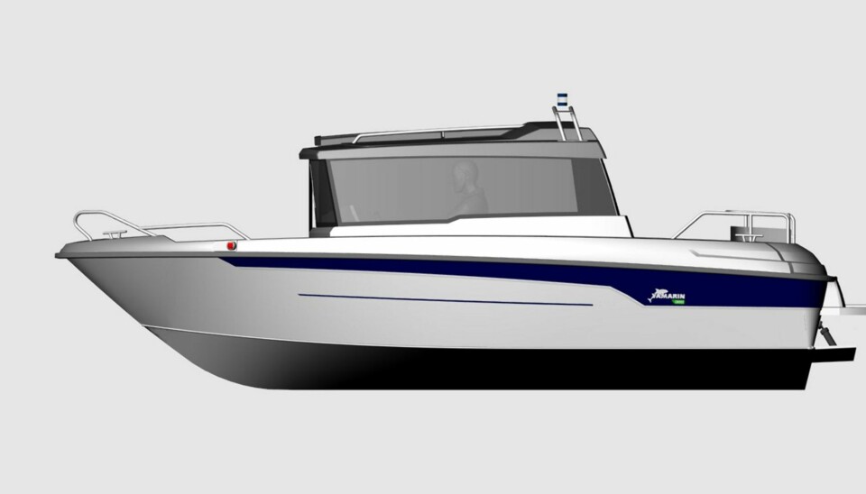 PLASS: Yamarin Cross 60 Cabin skal ha fått klassens største inneplass, noe som skal gjøre det lett å bevege seg under tak. ILLUSTRASJON: Yamarin.