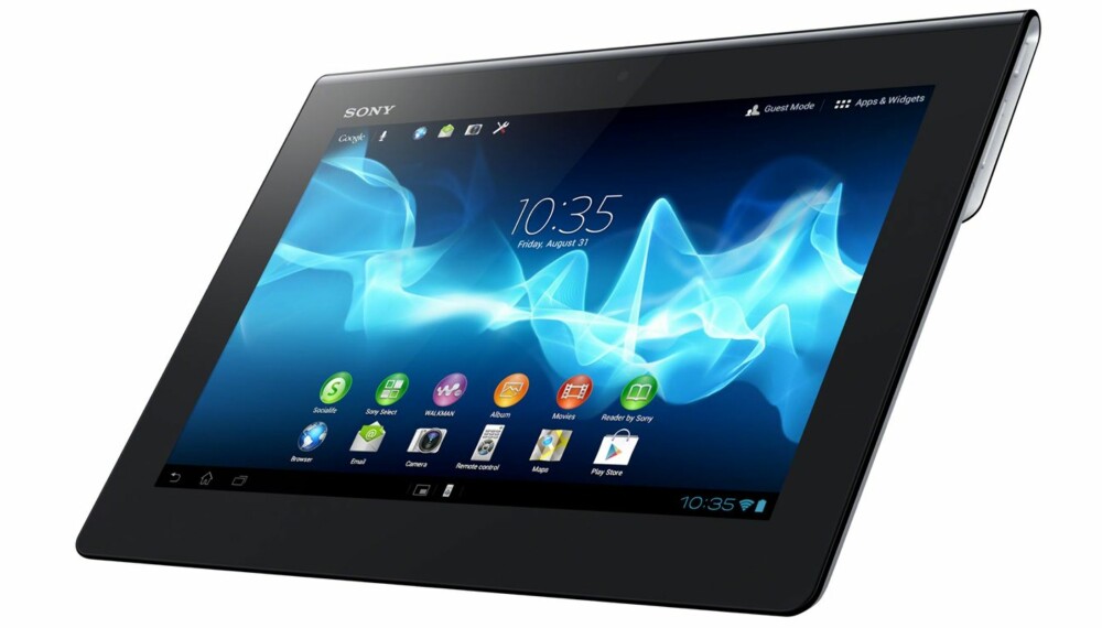 PROFIL: Bretten på Sony Xperia Tablet S skaper en lett gjenkjennbar profil på Sony Xperia Tablet S.
