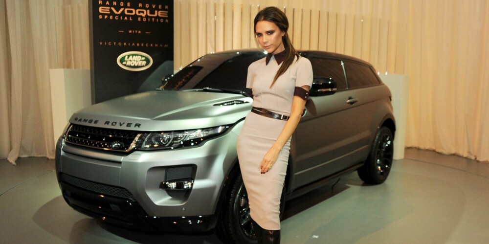 KONSULENT: Land Rover hyret Victoria Beckham som konsulent da Range Rover Evoque skulle designes. Nå har det sågar kommet en spesialversjon som bærer hennes navn, Range Rover Evoque Special Edition Victoria Beckham. FOTO: Dave Benett