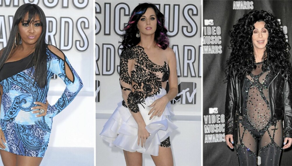 VARIERT: Nicole Snooki Polizzi, Katy Perry og Cher var blant festdeltakerne som vakte oppsikt med sine kreasjoner.
