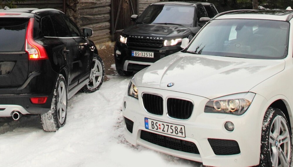 TREKLØVER: Range Rover Evoque, Volvo XC60 og BMX X1 i sitt rette element - på fjellet. TREKLØVER: Range Rover Evoque, Volvo XC60 og BMX X1 i sitt rette element - på fjellet.
