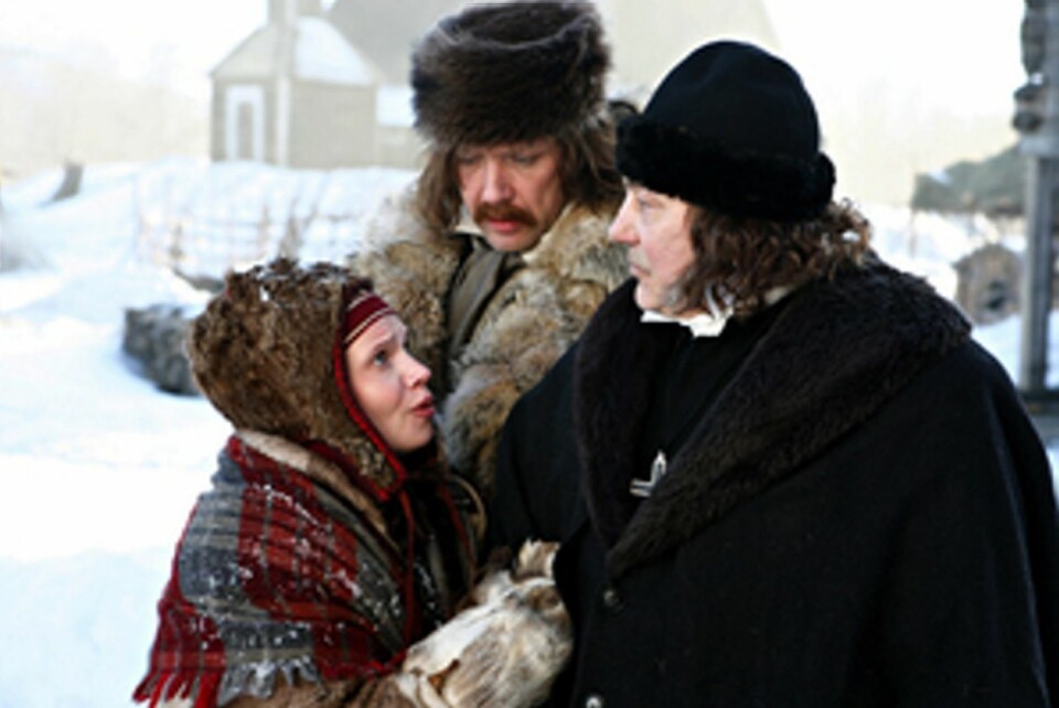 Bjørn Sundquist, her fra «Kautokeinoopprøret» sammen med Anni-Kristiina Juuso og Mikael Persbrandt, spiller en parodi på seg selv i «Kill Buljo»-oppfølgeren,