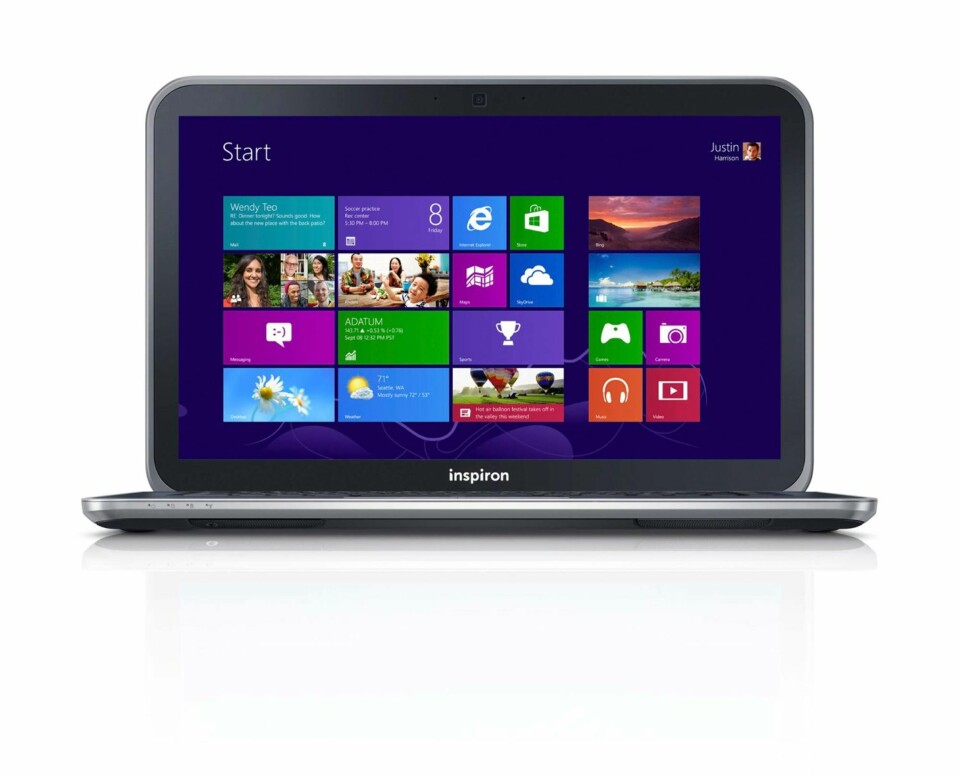 Dell Inspiron 15z: Stor og kraftig bærbar PC som kan kjøpes med touchskjerm.