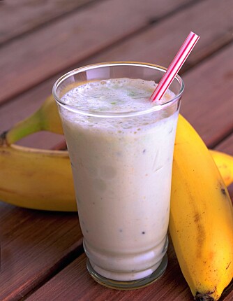 Nam! Prøv en deilig bananshake. Foto: frukt.no/ Kim Holthe Nam! Prøv en deilig bananshake. Foto: frukt.no/ Kim Holthe