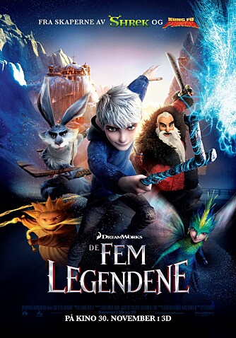 FAMILIEFILM: Dreamworks animasjonsfilm «De fem legendene» har premiere 30. november.