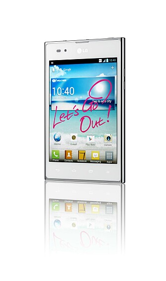 HVIT: I ren Apple-ånd kommer LG Optimus Vu også i hvitt.