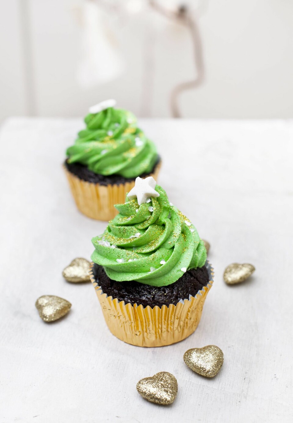 Vaniljejuletre-cupcakes