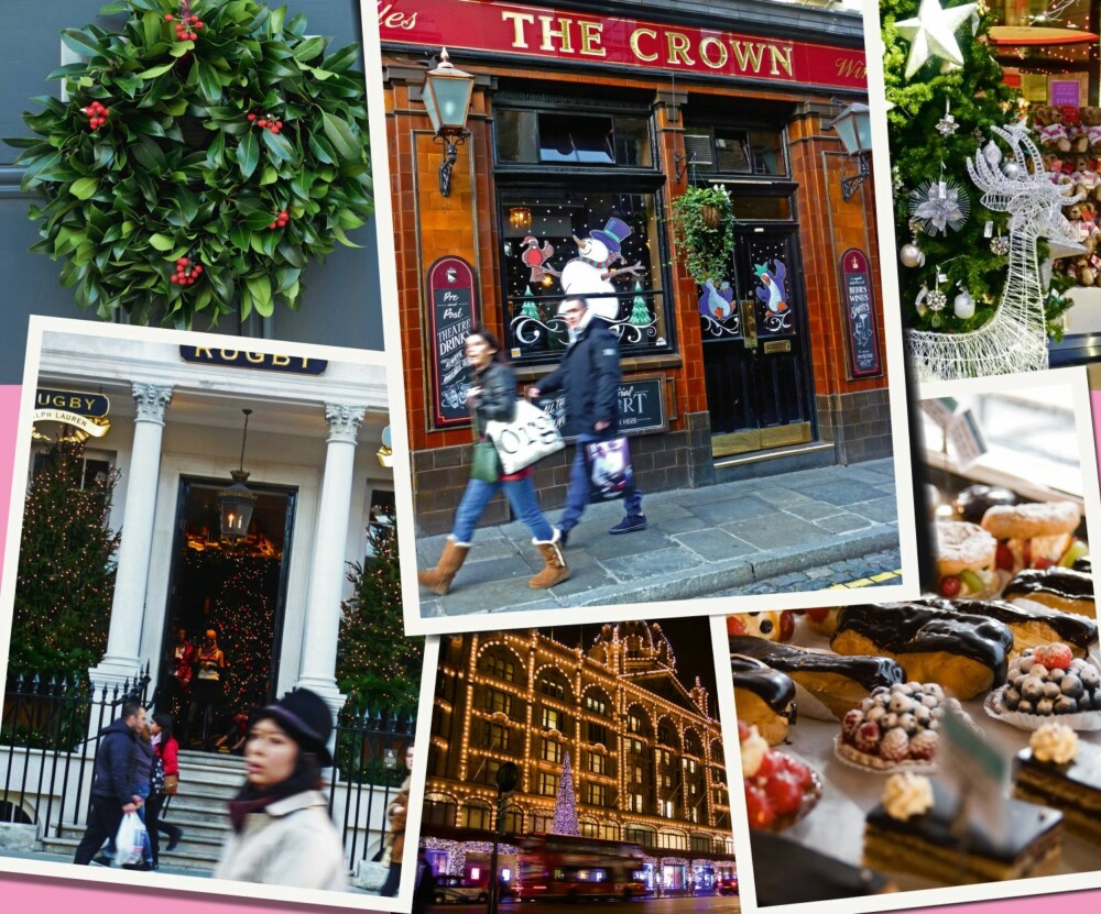 Londons gater er nydelig julepyntet, her kommer du garantert i rett stemning.