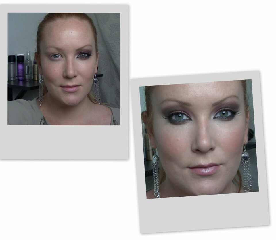 MED OG UTEN: Det er tydelig at dette er en sminke som ikke bare harmonerer flott med huden, men den gir også et skikkelig løft til mine små øyne! Punktvippene ga den ekstra lille finishen som tar looken til et høyere nivå, og legg spesielt merke til alle formene som skyggene lager.