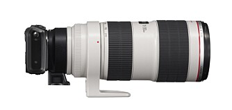 ADAPTER: Canon EOS M har i øyeblikket bare to objektiver, men med et adapter kan du nyte godt av alle Canon-objektivene.