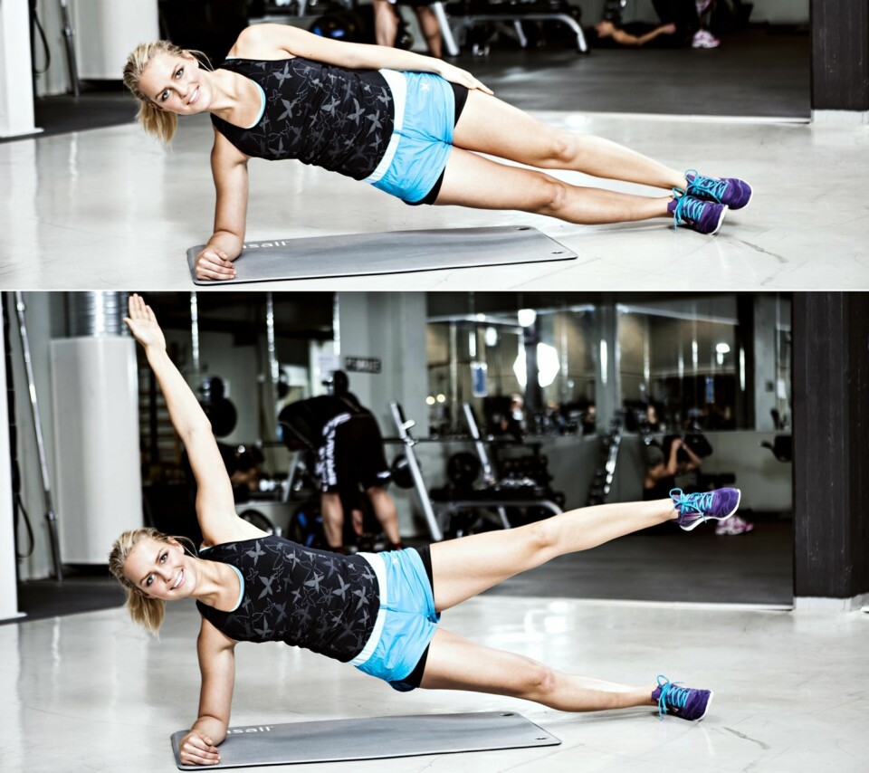 STJERNEN: Du trener utside rumpe/lår og stabilisering.