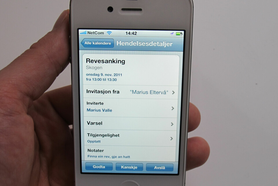 EXCHANGE: iOS har bra Exchange-støtte.
