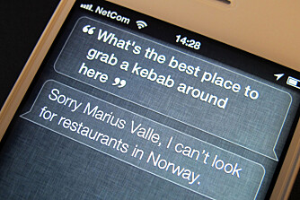 BEGRENSNINGER: Siri fungerer foreløpig ikke optimalt i Norge.