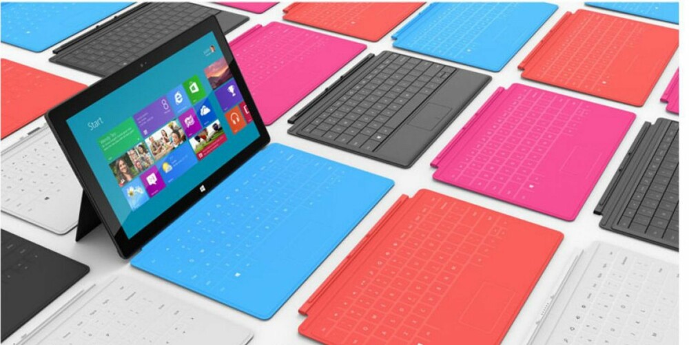FARGERIKT: Dekselet med touch-tastaturet kommer i mange ulike farger.