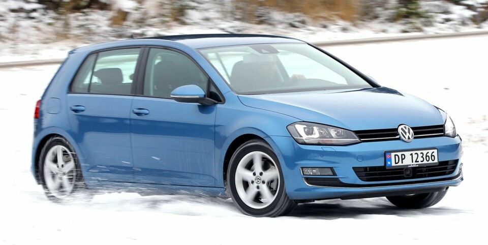 TESTET: VW Golf med 1,6 TDI og 105 hk. FOTO: Petter Handeland